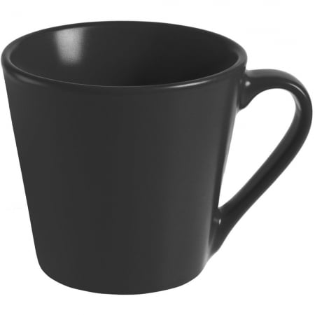 Кружка Modern Bell, матовая, черная купить с нанесением логотипа оптом на заказ в интернет-магазине Санкт-Петербург