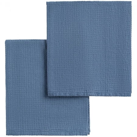 Набор полотенец Fine Line, синий купить с нанесением логотипа оптом на заказ в интернет-магазине Санкт-Петербург