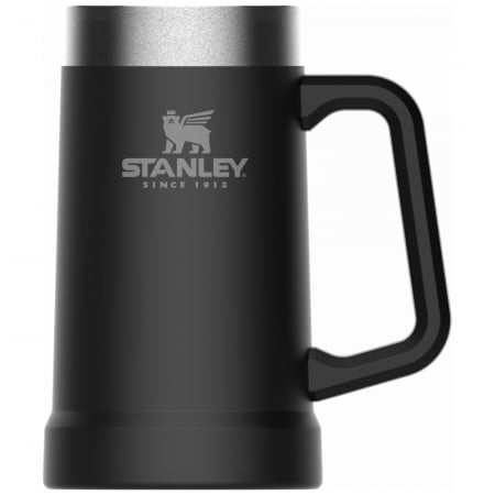 Пивная кружка Stanley Adventure, черная купить с нанесением логотипа оптом на заказ в интернет-магазине Санкт-Петербург