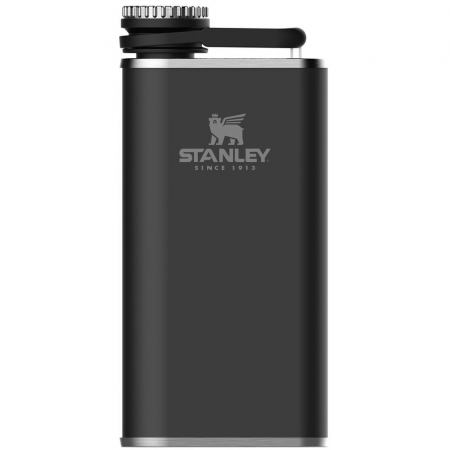 Фляга Stanley Classic, черная купить с нанесением логотипа оптом на заказ в интернет-магазине Санкт-Петербург