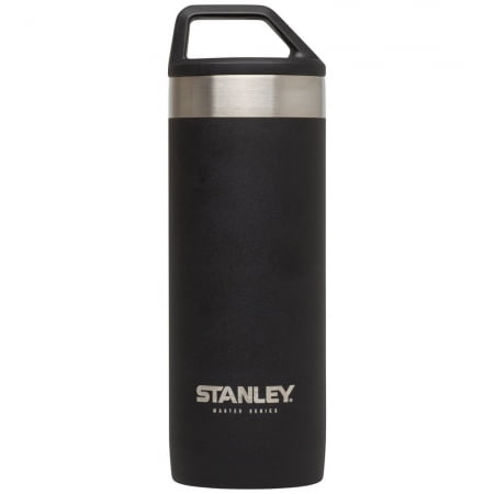 Термокружка Stanley Master, черная купить с нанесением логотипа оптом на заказ в интернет-магазине Санкт-Петербург