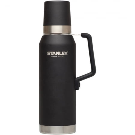 Термос Stanley Master 1300, черный купить с нанесением логотипа оптом на заказ в интернет-магазине Санкт-Петербург