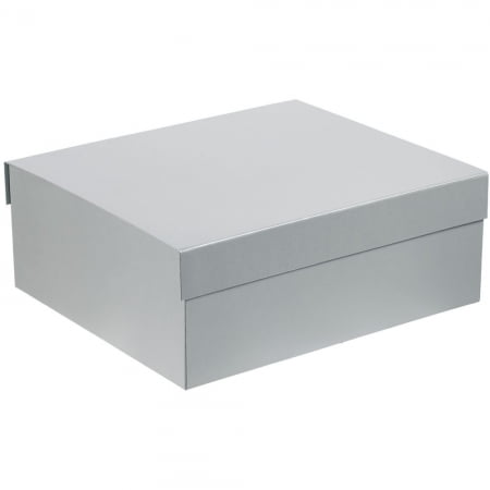 Коробка My Warm Box, серебристая купить с нанесением логотипа оптом на заказ в интернет-магазине Санкт-Петербург