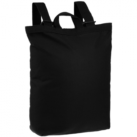 Рюкзак холщовый Discovery Bag, черный купить с нанесением логотипа оптом на заказ в интернет-магазине Санкт-Петербург