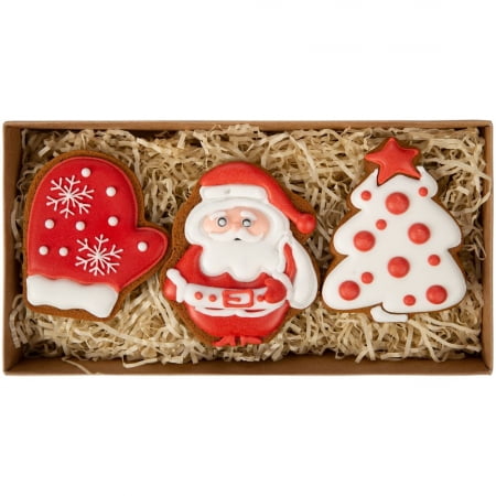 Набор печенья Santa's Cookies купить с нанесением логотипа оптом на заказ в интернет-магазине Санкт-Петербург
