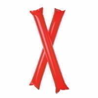 Палки-стучалки для болельщиков Hip-Hip, красные купить с нанесением логотипа оптом на заказ в интернет-магазине Санкт-Петербург