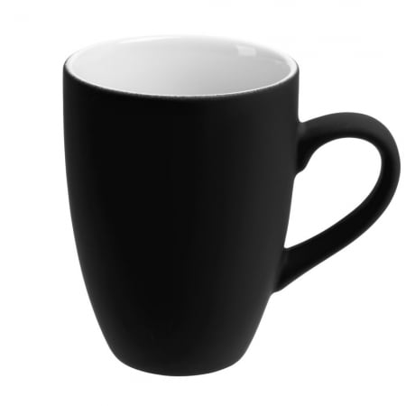 Кружка Best Morning c покрытием софт-тач, черная купить с нанесением логотипа оптом на заказ в интернет-магазине Санкт-Петербург