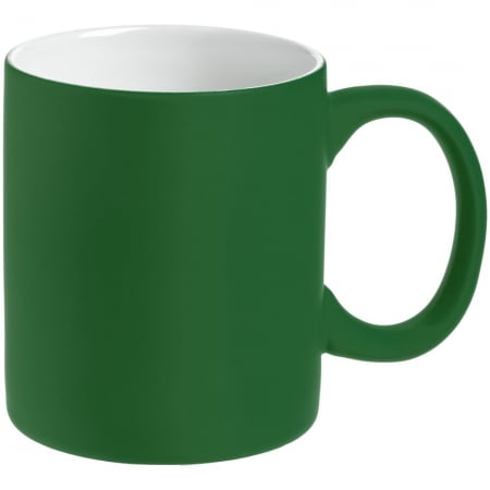 Кружка Sippy c покрытием софт-тач, зеленая купить с нанесением логотипа оптом на заказ в интернет-магазине Санкт-Петербург