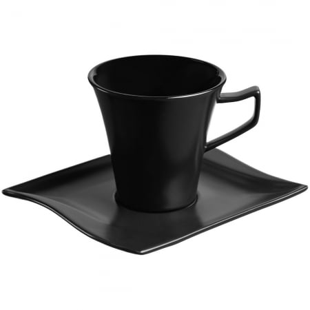 Кофейная пара Twist Mist, черная купить с нанесением логотипа оптом на заказ в интернет-магазине Санкт-Петербург