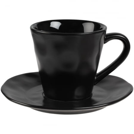 Кофейная пара Dark Fluid, черная купить с нанесением логотипа оптом на заказ в интернет-магазине Санкт-Петербург