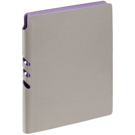 Ежедневник Flexpen, недатированный, серебристо-фиолетовый купить с нанесением логотипа оптом на заказ в интернет-магазине Санкт-Петербург