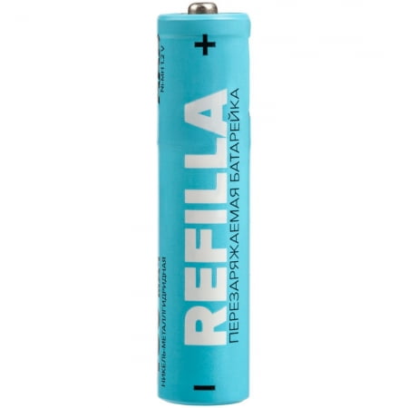 Набор перезаряжаемых батареек Refilla AAA, 450 мАч купить с нанесением логотипа оптом на заказ в интернет-магазине Санкт-Петербург