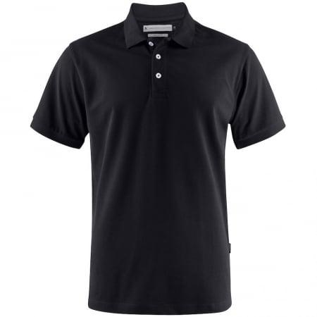 Рубашка поло мужская Sunset, черная купить с нанесением логотипа оптом на заказ в интернет-магазине Санкт-Петербург