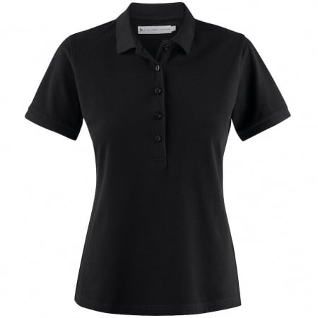 Рубашка поло женская Neptune, черная купить с нанесением логотипа оптом на заказ в интернет-магазине Санкт-Петербург
