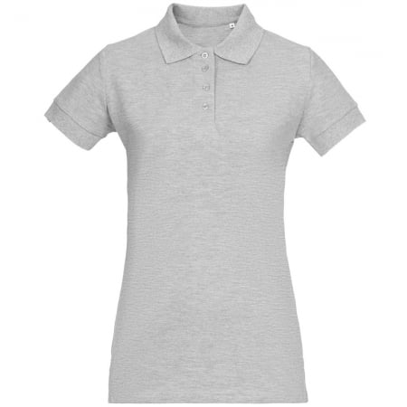 Рубашка поло женская Virma Premium Lady, серый меланж купить с нанесением логотипа оптом на заказ в интернет-магазине Санкт-Петербург