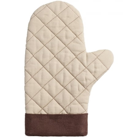 Прихватка-рукавица Keep Palms, бежевая купить с нанесением логотипа оптом на заказ в интернет-магазине Санкт-Петербург