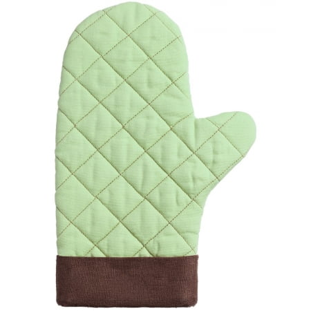 Прихватка-рукавица Keep Palms, зеленая купить с нанесением логотипа оптом на заказ в интернет-магазине Санкт-Петербург