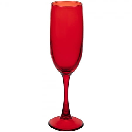 Бокал для шампанского Enjoy, красный купить с нанесением логотипа оптом на заказ в интернет-магазине Санкт-Петербург