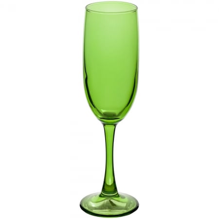 Бокал для шампанского Enjoy, зеленый купить с нанесением логотипа оптом на заказ в интернет-магазине Санкт-Петербург