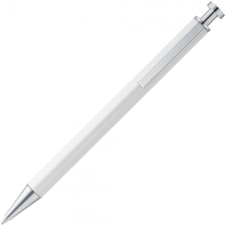 Ручка шариковая Attribute, белая купить с нанесением логотипа оптом на заказ в интернет-магазине Санкт-Петербург