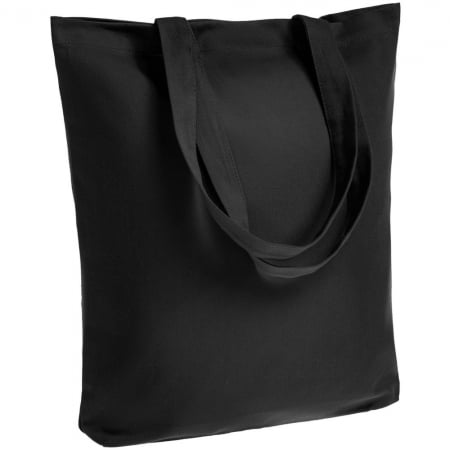 Холщовая сумка Avoska, черная купить с нанесением логотипа оптом на заказ в интернет-магазине Санкт-Петербург