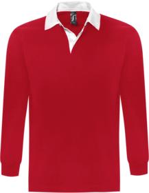 Рубашка поло мужская с длинным рукавом PACK 280 красная купить оптом с нанесение логотипа в Санкт-Петербурге
