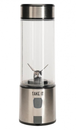 Портативный блендер Take It X4, серый купить с нанесением логотипа оптом на заказ в интернет-магазине Санкт-Петербург
