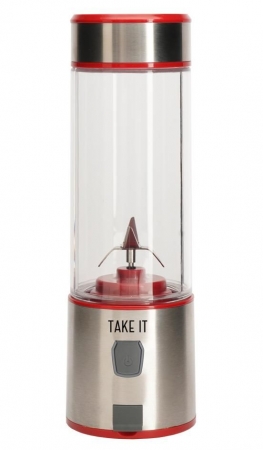 Портативный блендер Take It X4, красный купить с нанесением логотипа оптом на заказ в интернет-магазине Санкт-Петербург