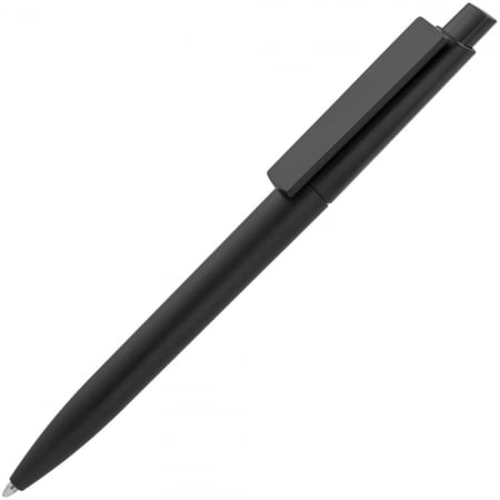 Ручка шариковая Crest, черная купить с нанесением логотипа оптом на заказ в интернет-магазине Санкт-Петербург
