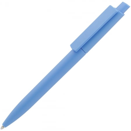 Ручка шариковая Crest, голубая купить с нанесением логотипа оптом на заказ в интернет-магазине Санкт-Петербург