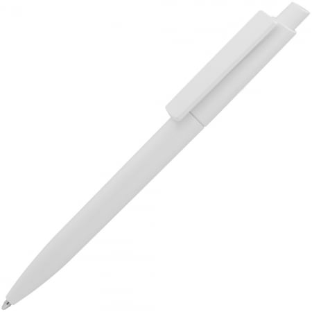 Ручка шариковая Crest, белая купить с нанесением логотипа оптом на заказ в интернет-магазине Санкт-Петербург
