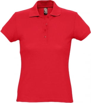Рубашка поло женская PASSION 170, красная купить с нанесением логотипа оптом на заказ в интернет-магазине Санкт-Петербург