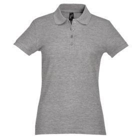 Рубашка поло женская PASSION 170, серый меланж купить оптом с нанесение логотипа в Санкт-Петербурге