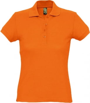 Рубашка поло женская PASSION 170, оранжевая купить с нанесением логотипа оптом на заказ в интернет-магазине Санкт-Петербург