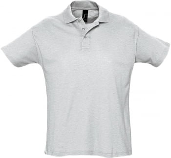 Рубашка поло мужская SUMMER 170, светло-серый меланж купить с нанесением логотипа оптом на заказ в интернет-магазине Санкт-Петербург