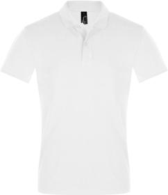 Рубашка поло мужская PERFECT MEN 180 белая купить оптом с нанесение логотипа в Санкт-Петербурге