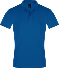 Рубашка поло мужская PERFECT MEN 180 ярко-синяя купить оптом с нанесение логотипа в Санкт-Петербурге