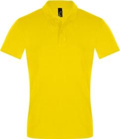 Рубашка поло мужская PERFECT MEN 180 желтая купить оптом с нанесение логотипа в Санкт-Петербурге