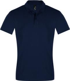 Рубашка поло мужская PERFECT MEN 180 темно-синяя купить оптом с нанесение логотипа в Санкт-Петербурге