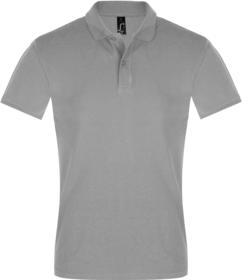 Рубашка поло мужская PERFECT MEN 180 серый меланж купить оптом с нанесение логотипа в Санкт-Петербурге