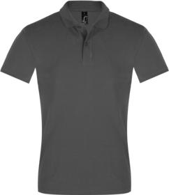 Рубашка поло мужская PERFECT MEN 180 темно-серая купить оптом с нанесение логотипа в Санкт-Петербурге