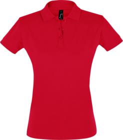 Рубашка поло женская PERFECT WOMEN 180 красная купить оптом с нанесение логотипа в Санкт-Петербурге