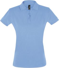 Рубашка поло женская PERFECT WOMEN 180 голубая купить оптом с нанесение логотипа в Санкт-Петербурге