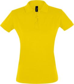 Рубашка поло женская PERFECT WOMEN 180 желтая купить оптом с нанесение логотипа в Санкт-Петербурге