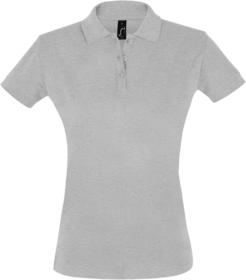 Рубашка поло женская PERFECT WOMEN 180 серый меланж купить оптом с нанесение логотипа в Санкт-Петербурге