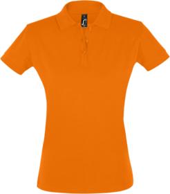 Рубашка поло женская PERFECT WOMEN 180 оранжевая купить оптом с нанесение логотипа в Санкт-Петербурге