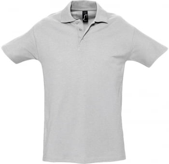 Рубашка поло мужская SPRING 210, светлый меланж купить с нанесением логотипа оптом на заказ в интернет-магазине Санкт-Петербург
