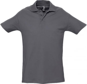 Рубашка поло мужская SPRING 210, темно-серая купить с нанесением логотипа оптом на заказ в интернет-магазине Санкт-Петербург