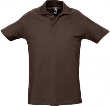 Рубашка поло мужская SPRING 210, шоколадно-коричневая купить с нанесением логотипа оптом на заказ в интернет-магазине Санкт-Петербург