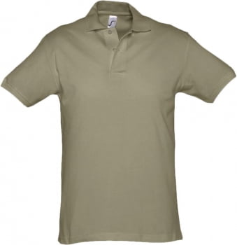 Рубашка поло мужская SPIRIT 240, хаки купить с нанесением логотипа оптом на заказ в интернет-магазине Санкт-Петербург